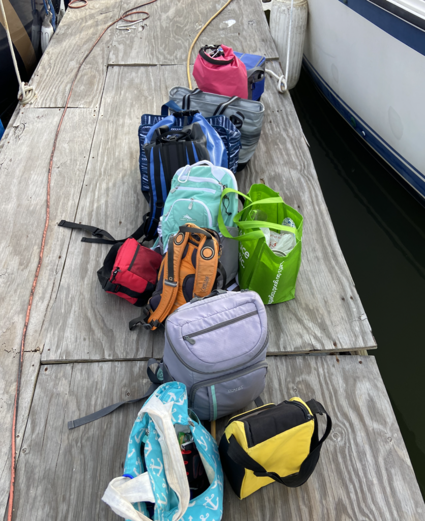 4. Skip Bags or Go Reusable<br>We do keep a stash of reusable bags in the clubhouse, though I don